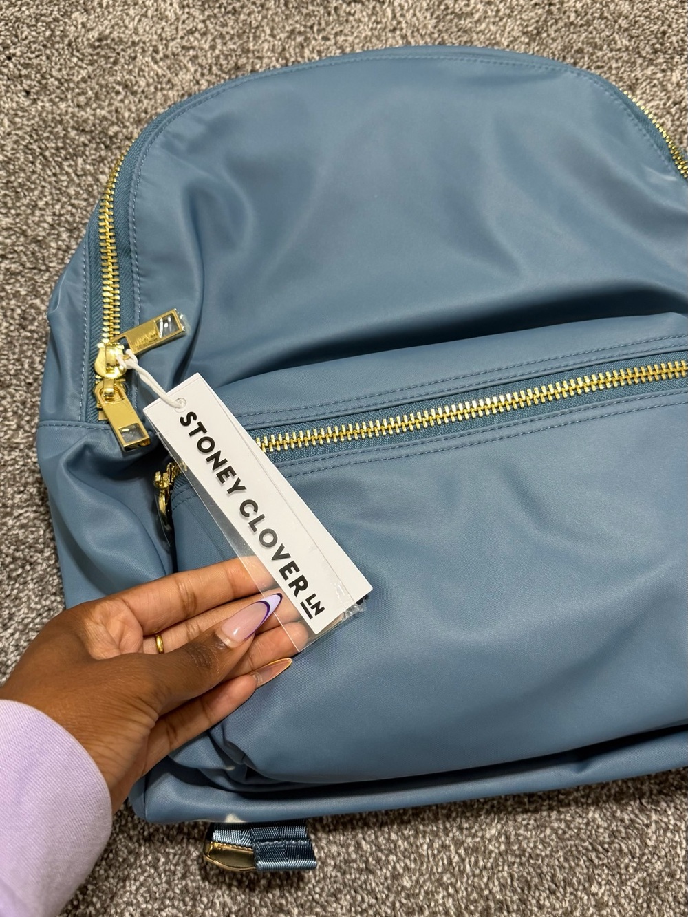 Stoney Clover Lane Lake House (Dusty Blue) Backpack